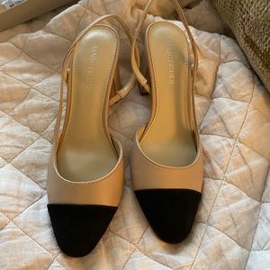 NEW Marc Fisher Laynie Block Heel Pump; Neutral; Closed-toe heel, 6M